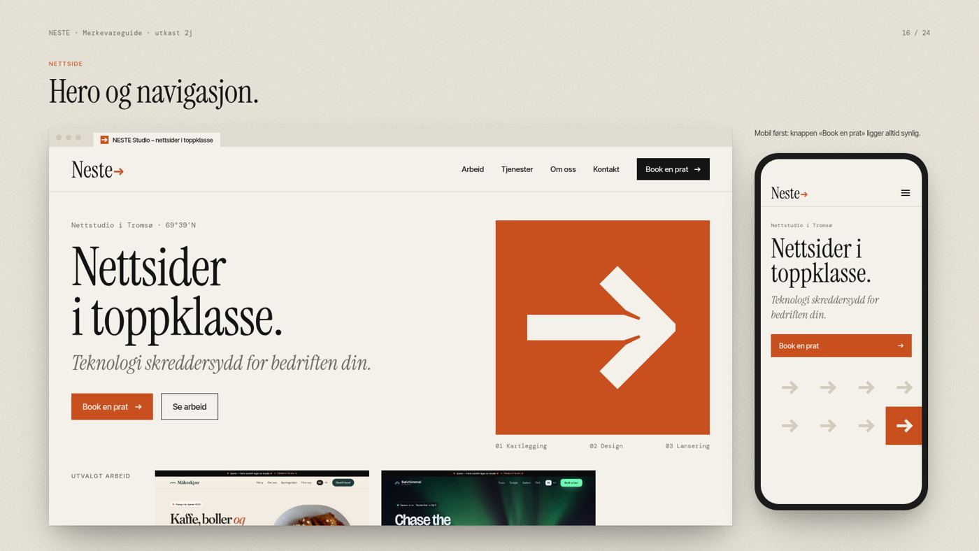 Eksempel: nettside fra merkevareguiden