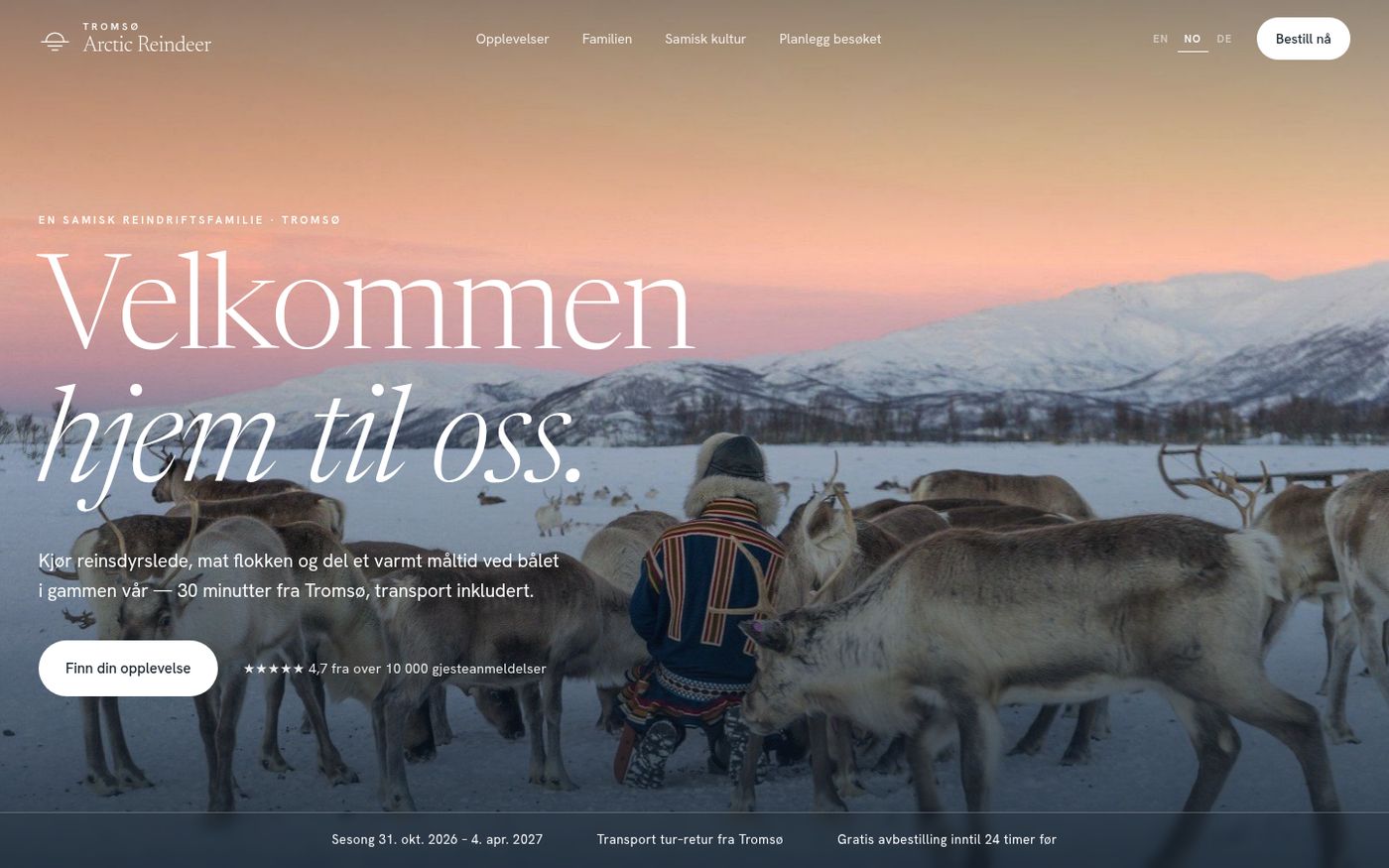 Skjermbilde: Tromsø Arctic Reindeer